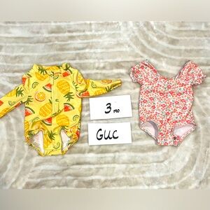 0-3 Month Bathing Suits, Carters